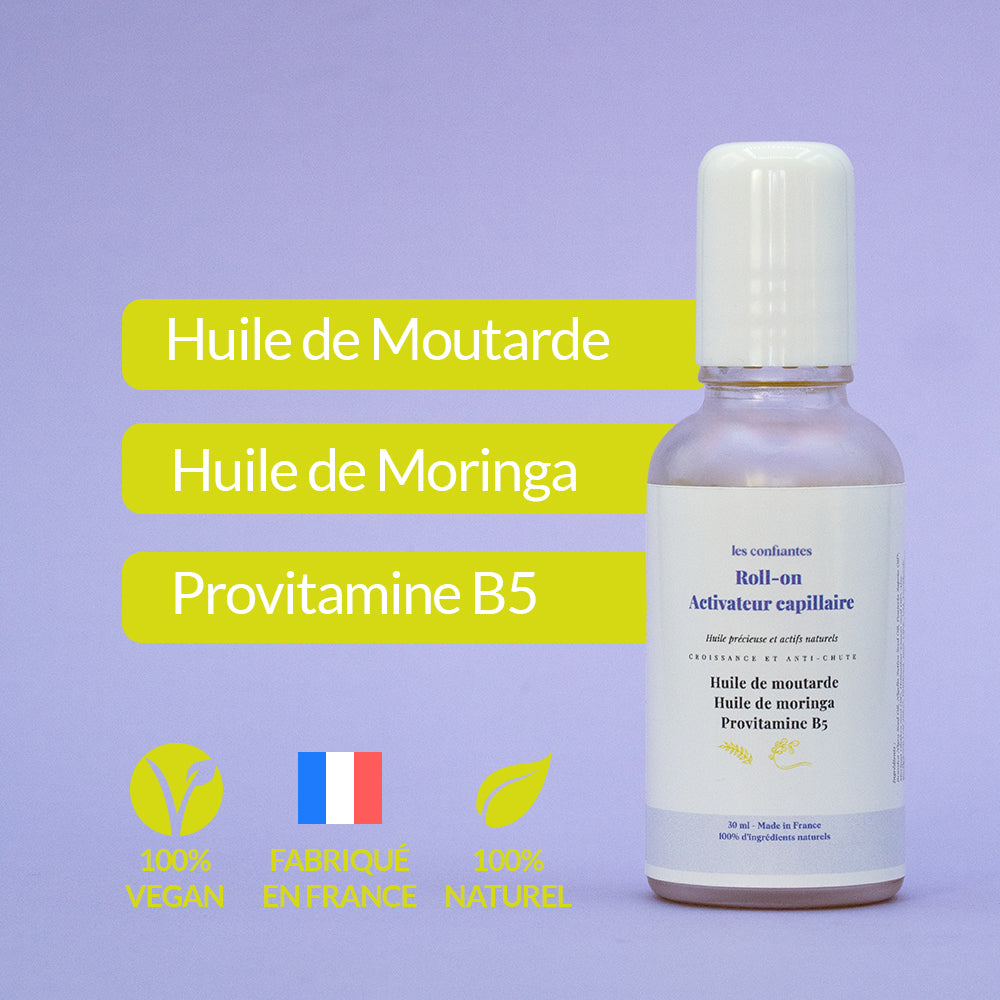 Roll-on activateur capillaire - Serum pousse de cheveux et anti-chute