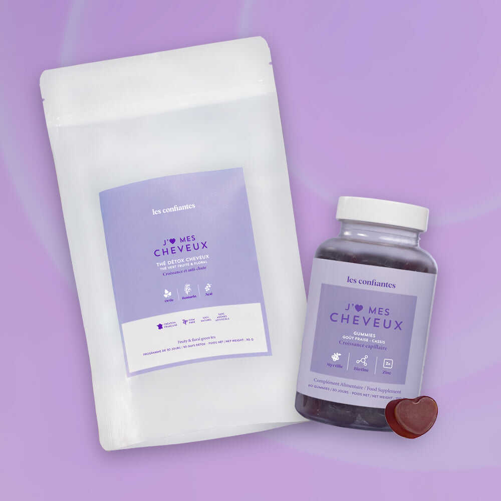 Pack Coup de Pousse Les Confiantes, stimule la croissance et la densité des cheveux naturellement.