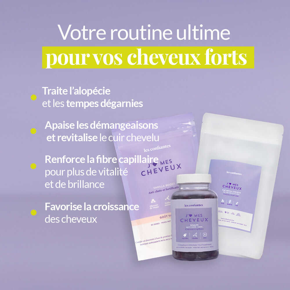 Pack New Me — Gummies, Thé Vert Détox & Cacao Boost Vanille - Croissance, brillance, anti-chute Les Confiantes