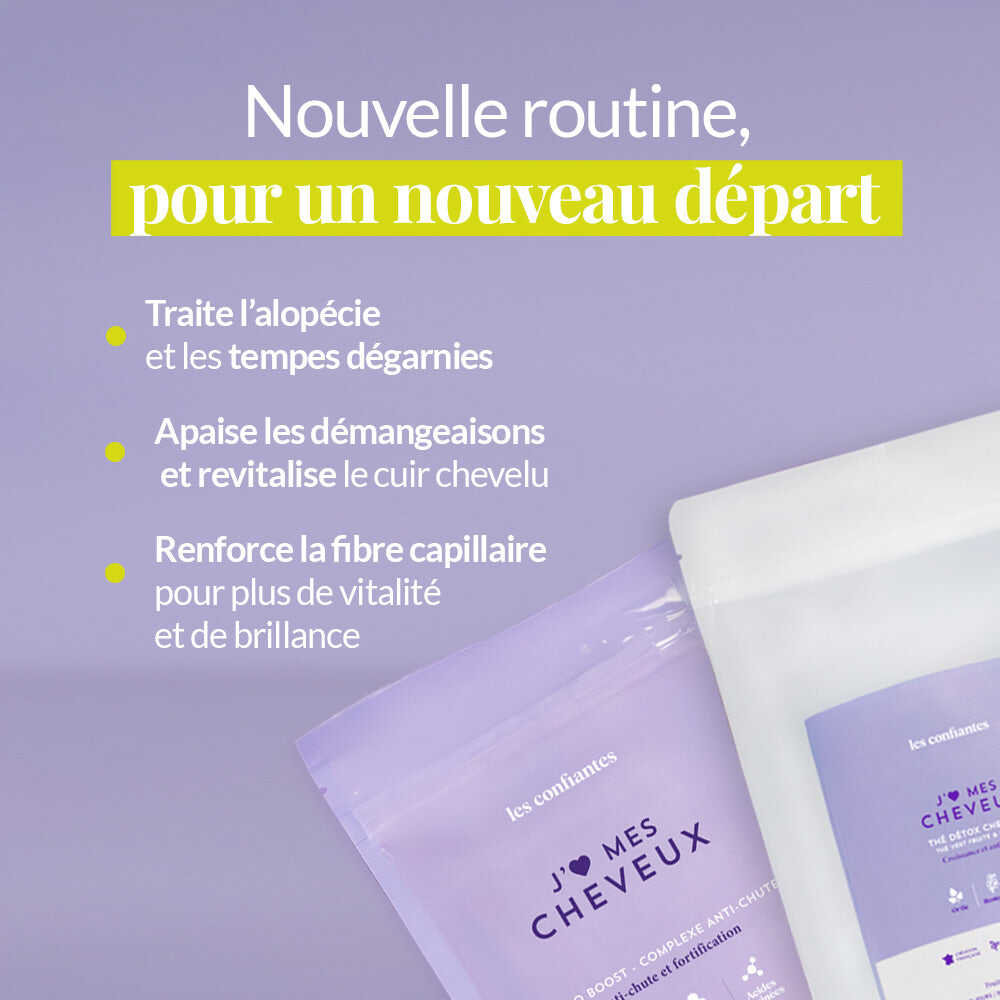 Pack New Start - Cacao Boost Chocolat & Thé vert détox - Fortification, croissance et cheveux sains Les Confiantes