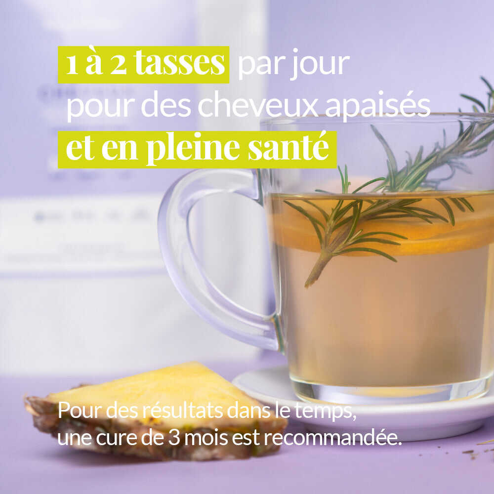 Consommation de Thé Vert Detox Les Confiantes, deux fois par jour, pour un effet antioxydant naturel et détoxifiant.