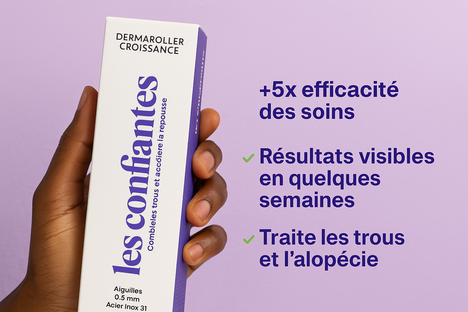 Dermaroller croissance - comble les trous