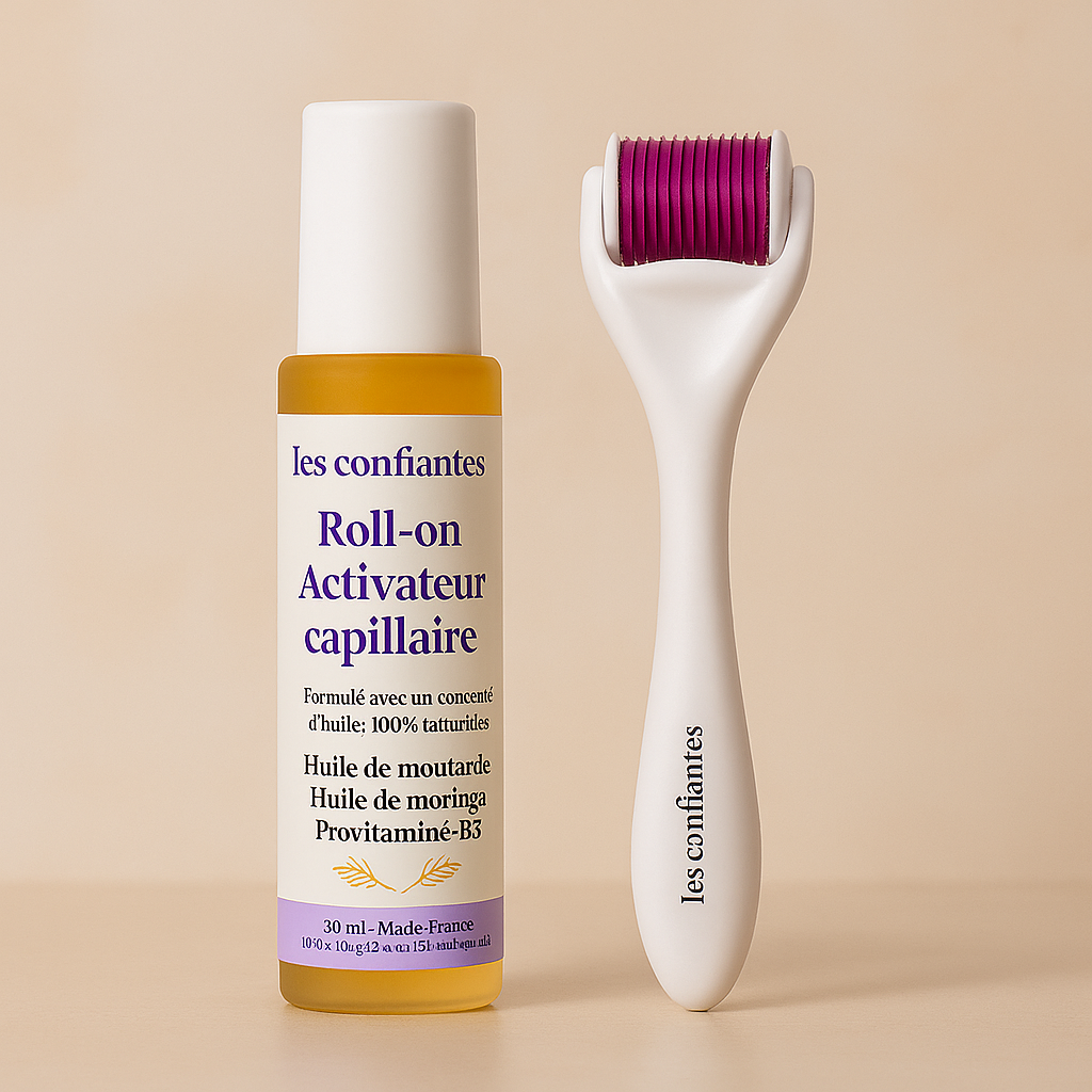 Pack Roll-on + Dermaroller – La routine experte pour booster ta pousse