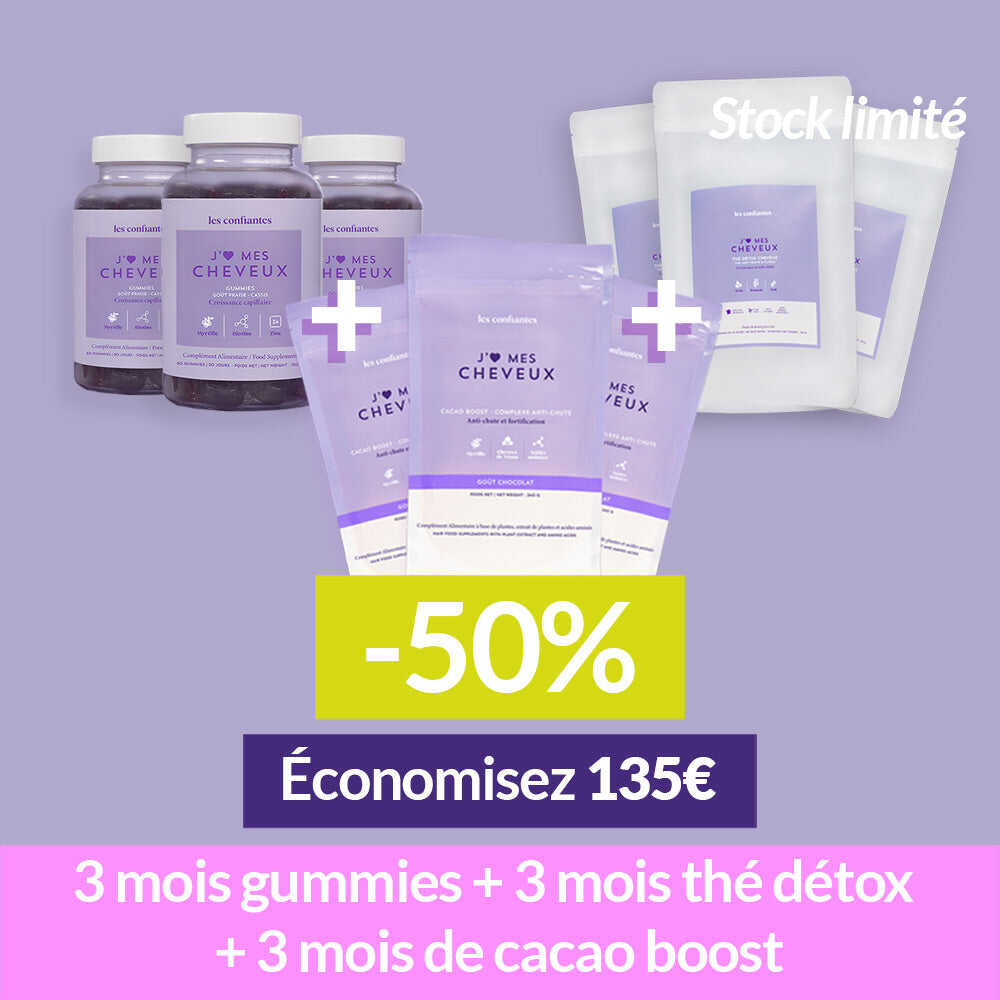 Pack New Me - Gummies + Thé Détox + Cacao Boost  - 3 mois de cure - Soldes -50% Les Confiantes