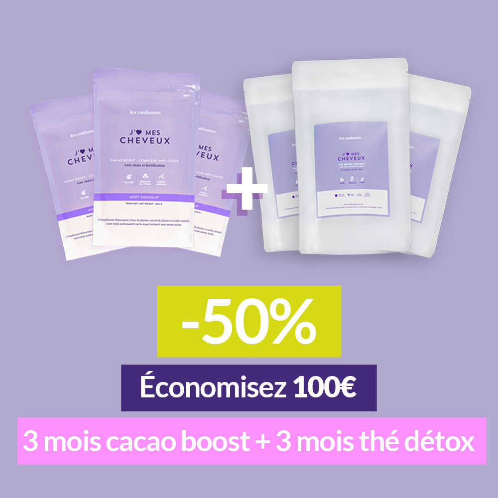 Pack New Start - Cacao Boost + Thé Vert Détox - 3 mois de cure - Soldes -50% Les Confiantes